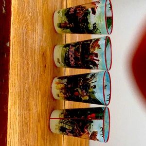 Lagoon glasses from Farmington Utah theme park set of 4. So pretty!